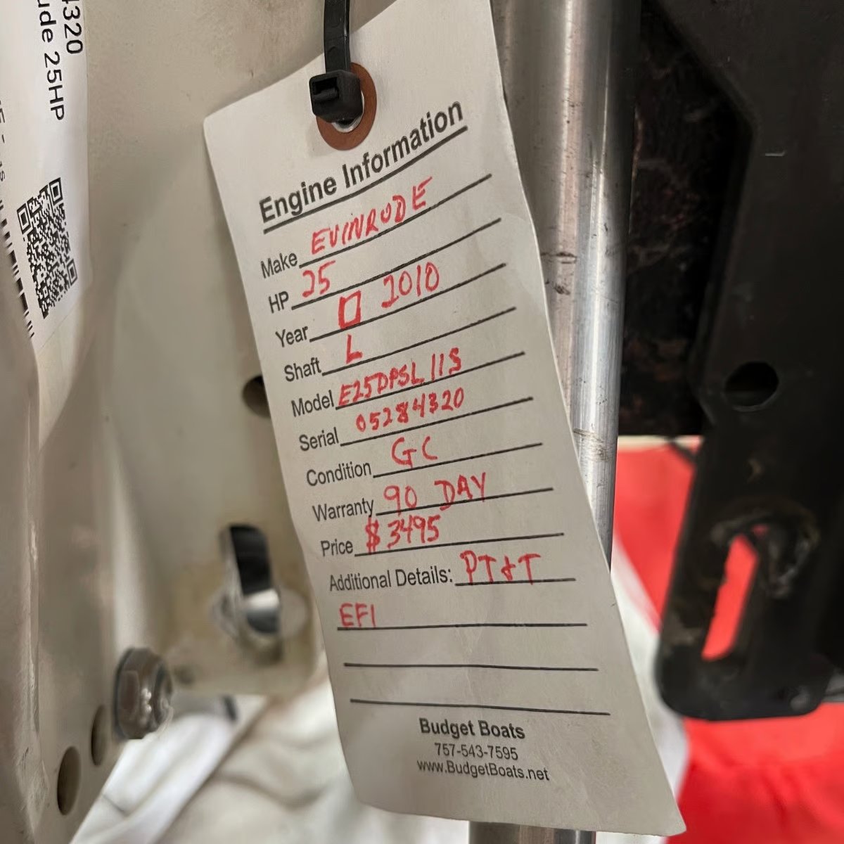 buy used outboard motor online 2010 Evinrude 25HP Etec Outboard Motor thumbnail